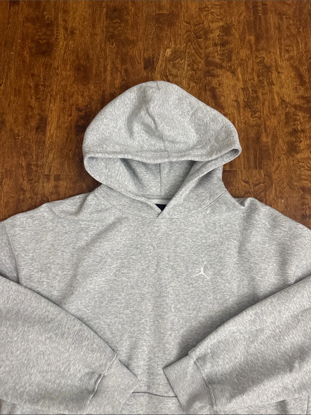Jordan Gray Pullover Hoodie with Subtle Jumpman